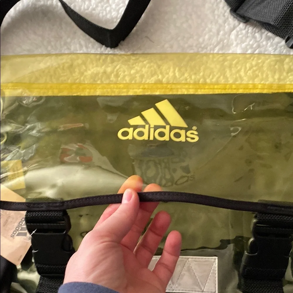 Adidas Yellow and Black Laptop Bag with Adjustable Strap